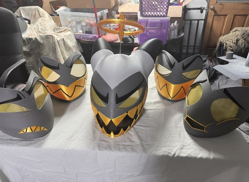 Adams's Exorcist Commander Helmet with Swappable Faceplates and Horns Modular Design